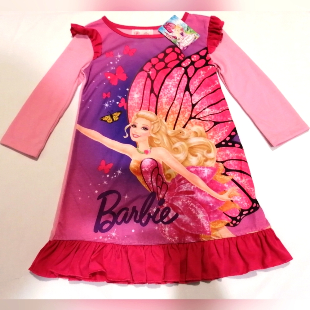 🔥SALE🔥Barbie Mariposa & the Fairy Princess Girl's Nightgown Nighty NWT Size 2T